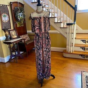 Tyche (Fab’rik) Strapless snakeskin jumpsuit